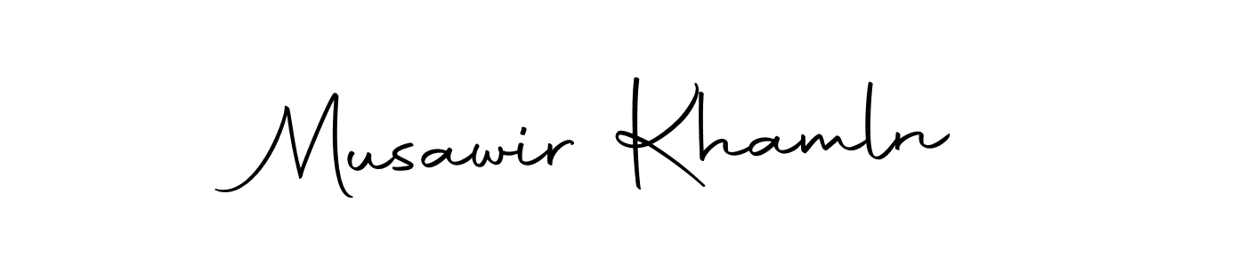 You should practise on your own different ways (Autography-DOLnW) to write your name (Musawir Khamln) in signature. don't let someone else do it for you. Musawir Khamln signature style 10 images and pictures png