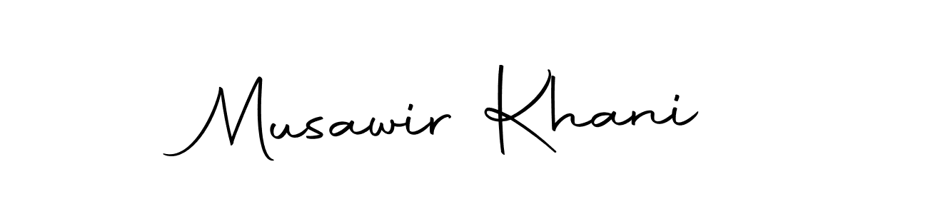 The best way (Autography-DOLnW) to make a short signature is to pick only two or three words in your name. The name Musawir Khani include a total of six letters. For converting this name. Musawir Khani signature style 10 images and pictures png