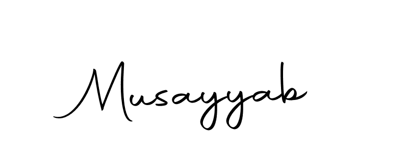 How to make Musayyab signature? Autography-DOLnW is a professional autograph style. Create handwritten signature for Musayyab name. Musayyab signature style 10 images and pictures png