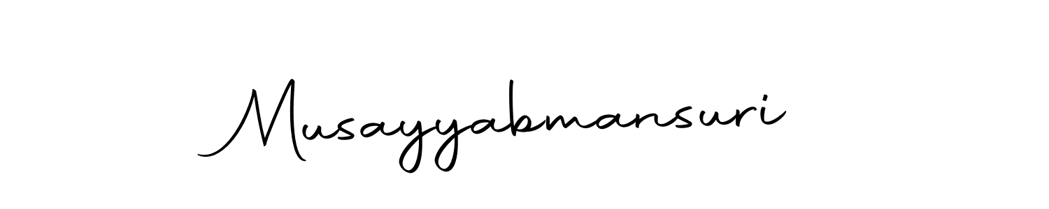 Make a beautiful signature design for name Musayyabmansuri. With this signature (Autography-DOLnW) style, you can create a handwritten signature for free. Musayyabmansuri signature style 10 images and pictures png