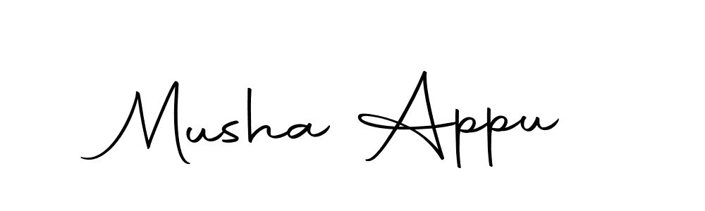 How to make Musha Appu name signature. Use Autography-DOLnW style for creating short signs online. This is the latest handwritten sign. Musha Appu signature style 10 images and pictures png