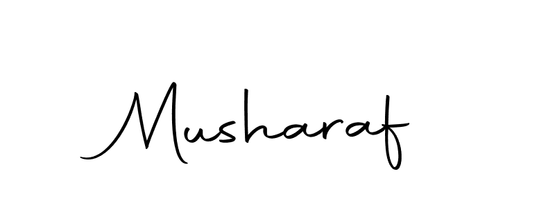 Use a signature maker to create a handwritten signature online. With this signature software, you can design (Autography-DOLnW) your own signature for name Musharaf. Musharaf signature style 10 images and pictures png