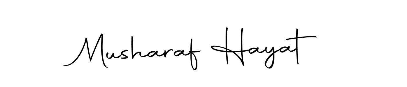 Make a beautiful signature design for name Musharaf Hayat. With this signature (Autography-DOLnW) style, you can create a handwritten signature for free. Musharaf Hayat signature style 10 images and pictures png