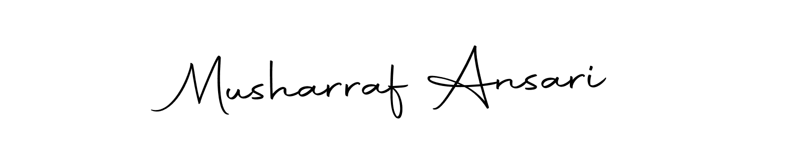 Use a signature maker to create a handwritten signature online. With this signature software, you can design (Autography-DOLnW) your own signature for name Musharraf Ansari. Musharraf Ansari signature style 10 images and pictures png