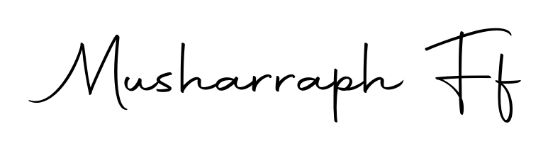 A stylish, flowing autograph style designed for name Musharraph Ff using Autography-DOLnW typography. Perfect for digital creative projects. Musharraph Ff signature style 10 images and pictures png
