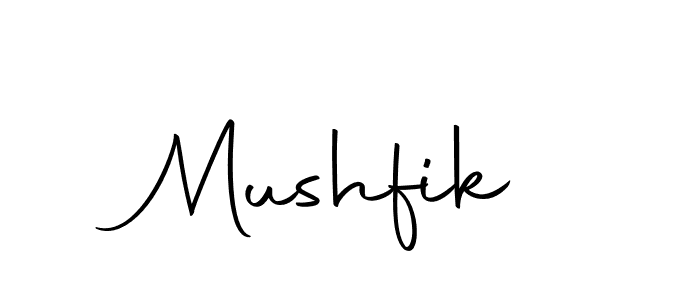 Design your own signature with our free online signature maker. With this signature software, you can create a handwritten (Autography-DOLnW) signature for name Mushfik. Mushfik signature style 10 images and pictures png