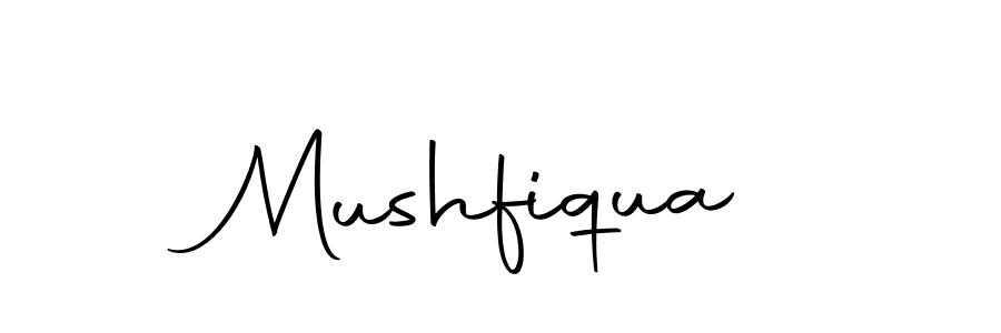 Make a beautiful signature design for name Mushfiqua. Use this online signature maker to create a handwritten signature for free. Mushfiqua signature style 10 images and pictures png