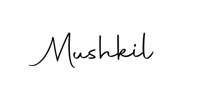 Create a beautiful signature design for name Mushkil. With this signature (Autography-DOLnW) fonts, you can make a handwritten signature for free. Mushkil signature style 10 images and pictures png