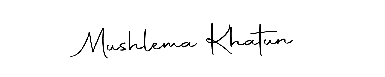 Make a beautiful signature design for name Mushlema Khatun. Use this online signature maker to create a handwritten signature for free. Mushlema Khatun signature style 10 images and pictures png