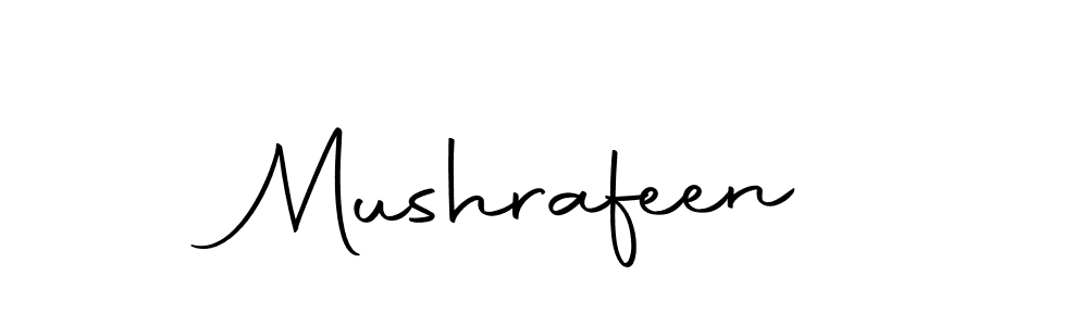 How to make Mushrafeen name signature. Use Autography-DOLnW style for creating short signs online. This is the latest handwritten sign. Mushrafeen signature style 10 images and pictures png