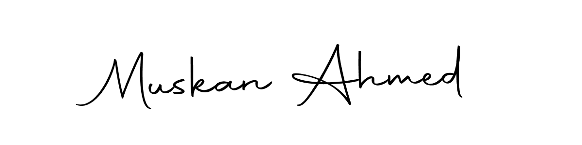 Muskan Ahmed stylish signature style. Best Handwritten Sign (Autography-DOLnW) for my name. Handwritten Signature Collection Ideas for my name Muskan Ahmed. Muskan Ahmed signature style 10 images and pictures png