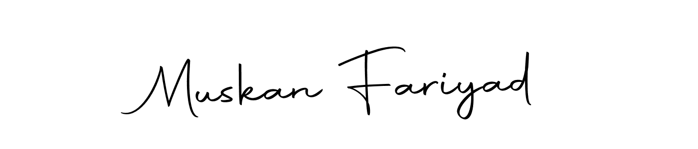 Make a beautiful signature design for name Muskan Fariyad. With this signature (Autography-DOLnW) style, you can create a handwritten signature for free. Muskan Fariyad signature style 10 images and pictures png