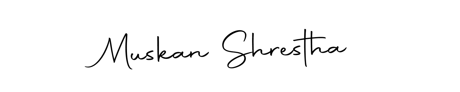 Make a beautiful signature design for name Muskan Shrestha. With this signature (Autography-DOLnW) style, you can create a handwritten signature for free. Muskan Shrestha signature style 10 images and pictures png