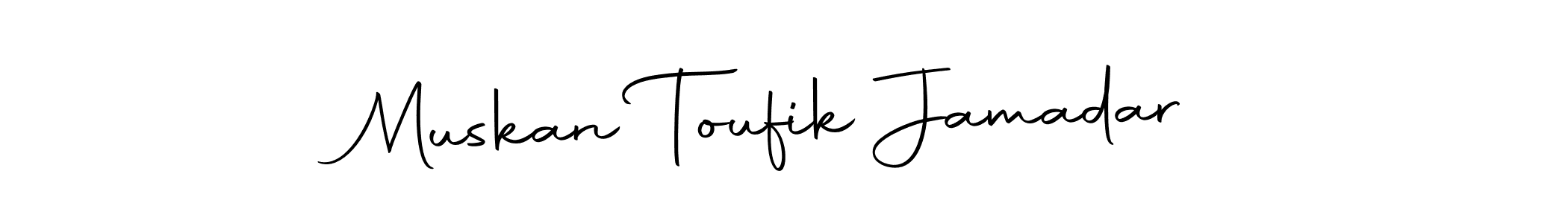 Make a beautiful signature design for name Muskan Toufik Jamadar. With this signature (Autography-DOLnW) style, you can create a handwritten signature for free. Muskan Toufik Jamadar signature style 10 images and pictures png