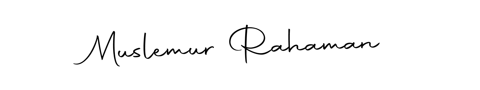 Use a signature maker to create a handwritten signature online. With this signature software, you can design (Autography-DOLnW) your own signature for name Muslemur Rahaman. Muslemur Rahaman signature style 10 images and pictures png