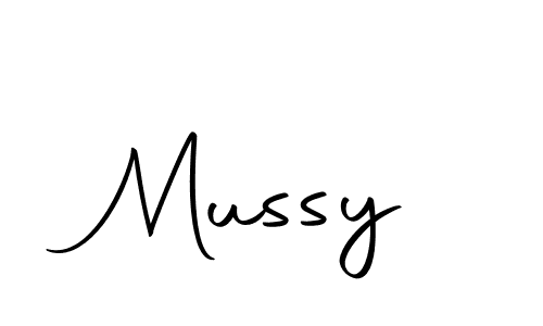 Design your own signature with our free online signature maker. With this signature software, you can create a handwritten (Autography-DOLnW) signature for name Mussy. Mussy signature style 10 images and pictures png