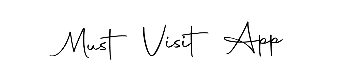 Here are the top 10 professional signature styles for the name Must Visit App. These are the best autograph styles you can use for your name. Must Visit App signature style 10 images and pictures png