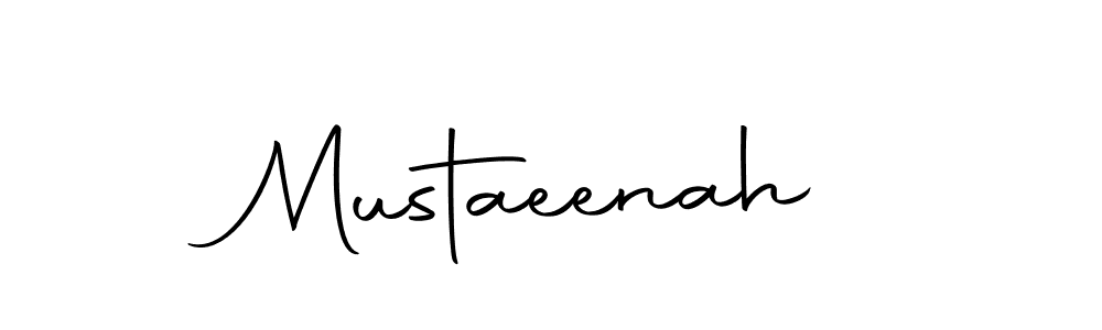 Design your own signature with our free online signature maker. With this signature software, you can create a handwritten (Autography-DOLnW) signature for name Mustaeenah. Mustaeenah signature style 10 images and pictures png