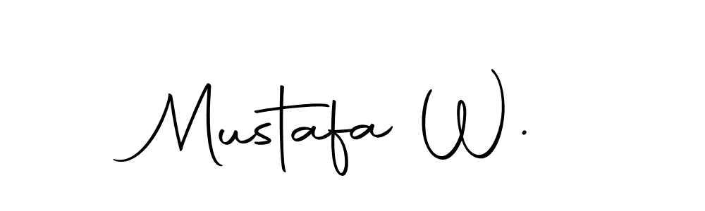 Design your own signature with our free online signature maker. With this signature software, you can create a handwritten (Autography-DOLnW) signature for name Mustafa W.. Mustafa W. signature style 10 images and pictures png