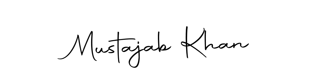 You should practise on your own different ways (Autography-DOLnW) to write your name (Mustajab Khan) in signature. don't let someone else do it for you. Mustajab Khan signature style 10 images and pictures png