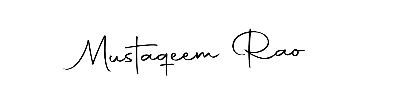 How to make Mustaqeem Rao name signature. Use Autography-DOLnW style for creating short signs online. This is the latest handwritten sign. Mustaqeem Rao signature style 10 images and pictures png