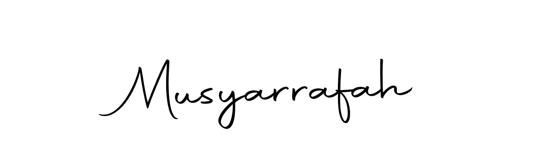 You should practise on your own different ways (Autography-DOLnW) to write your name (Musyarrafah) in signature. don't let someone else do it for you. Musyarrafah signature style 10 images and pictures png