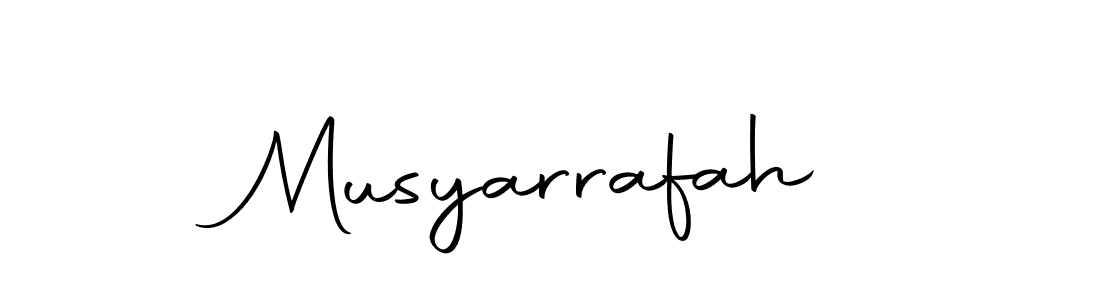 You should practise on your own different ways (Autography-DOLnW) to write your name (Musyarrafah) in signature. don't let someone else do it for you. Musyarrafah signature style 10 images and pictures png