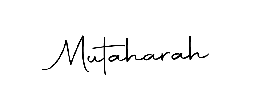 Make a beautiful signature design for name Mutaharah. With this signature (Autography-DOLnW) style, you can create a handwritten signature for free. Mutaharah signature style 10 images and pictures png