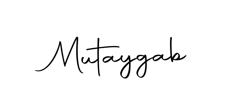 Use a signature maker to create a handwritten signature online. With this signature software, you can design (Autography-DOLnW) your own signature for name Mutaygab. Mutaygab signature style 10 images and pictures png