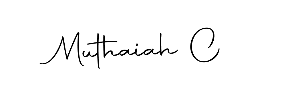 Make a beautiful signature design for name Muthaiah C. With this signature (Autography-DOLnW) style, you can create a handwritten signature for free. Muthaiah C signature style 10 images and pictures png
