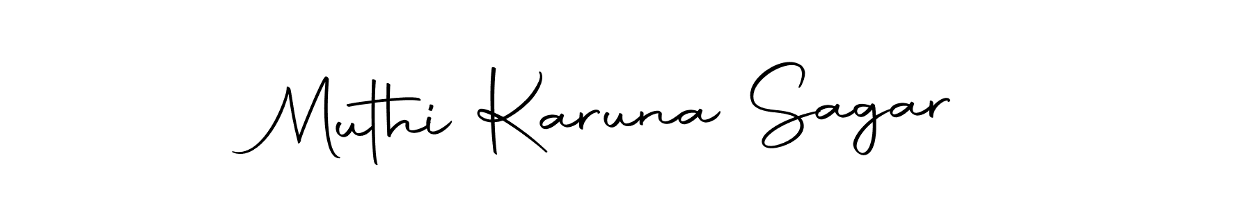 Create a beautiful signature design for name Muthi Karuna Sagar. With this signature (Autography-DOLnW) fonts, you can make a handwritten signature for free. Muthi Karuna Sagar signature style 10 images and pictures png