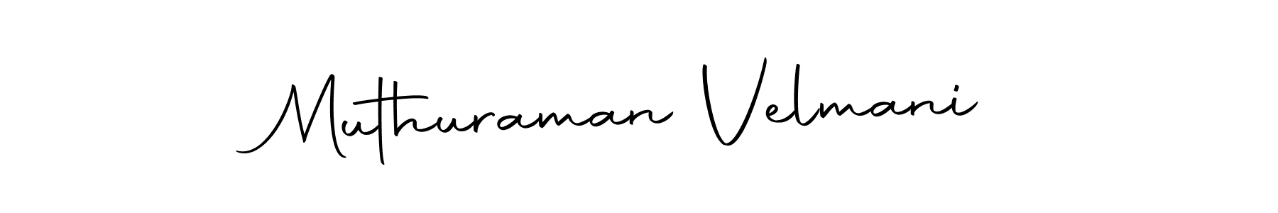 How to make Muthuraman Velmani name signature. Use Autography-DOLnW style for creating short signs online. This is the latest handwritten sign. Muthuraman Velmani signature style 10 images and pictures png