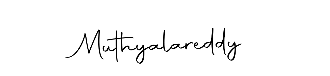 How to make Muthyalareddy name signature. Use Autography-DOLnW style for creating short signs online. This is the latest handwritten sign. Muthyalareddy signature style 10 images and pictures png