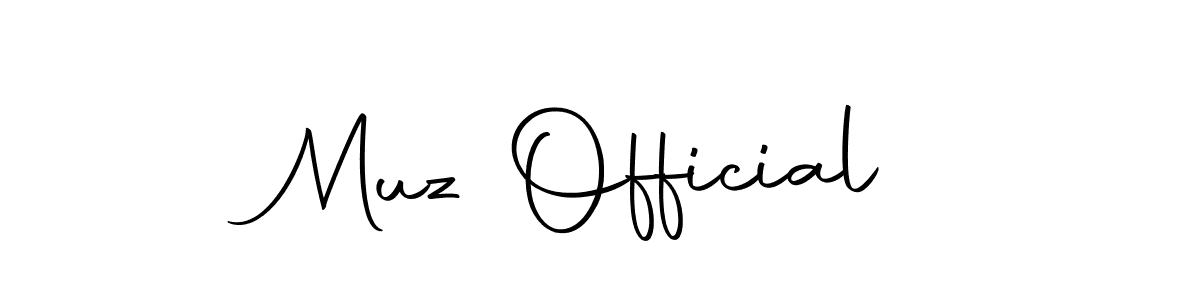 How to make Muz Official name signature. Use Autography-DOLnW style for creating short signs online. This is the latest handwritten sign. Muz Official signature style 10 images and pictures png
