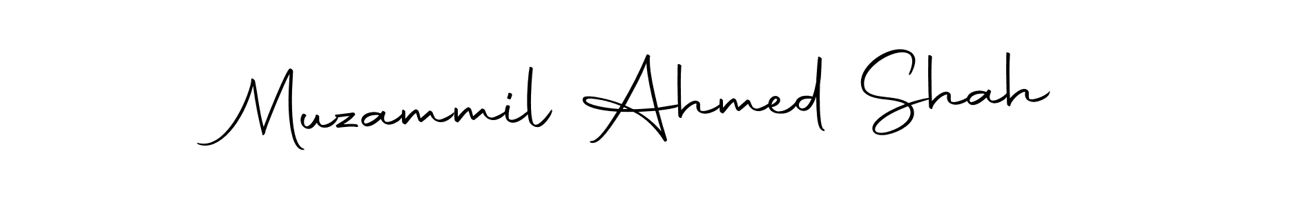 Create a beautiful signature design for name Muzammil Ahmed Shah. With this signature (Autography-DOLnW) fonts, you can make a handwritten signature for free. Muzammil Ahmed Shah signature style 10 images and pictures png