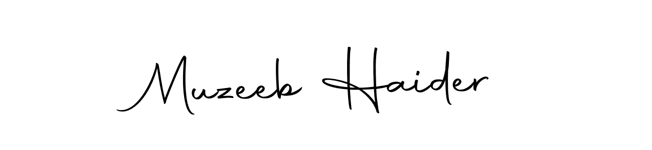 You should practise on your own different ways (Autography-DOLnW) to write your name (Muzeeb Haider) in signature. don't let someone else do it for you. Muzeeb Haider signature style 10 images and pictures png