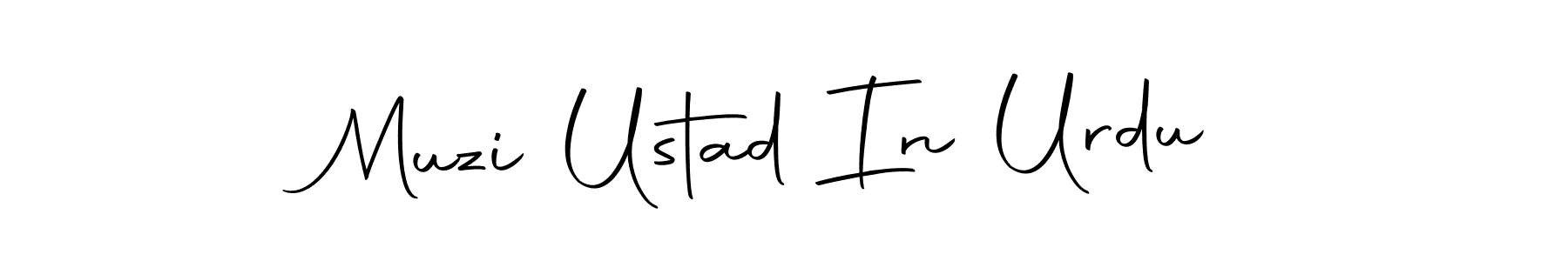 Similarly Autography-DOLnW is the best handwritten signature design. Signature creator online .You can use it as an online autograph creator for name Muzi Ustad In Urdu. Muzi Ustad In Urdu signature style 10 images and pictures png