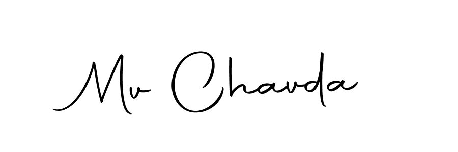 Mv Chavda stylish signature style. Best Handwritten Sign (Autography-DOLnW) for my name. Handwritten Signature Collection Ideas for my name Mv Chavda. Mv Chavda signature style 10 images and pictures png