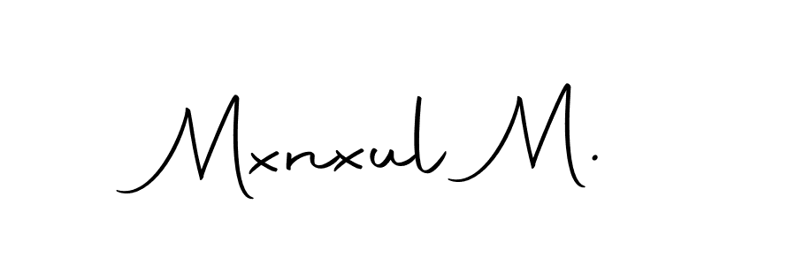 Autography-DOLnW is a professional signature style that is perfect for those who want to add a touch of class to their signature. It is also a great choice for those who want to make their signature more unique. Get Mxnxul M. name to fancy signature for free. Mxnxul M. signature style 10 images and pictures png