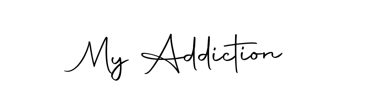 You should practise on your own different ways (Autography-DOLnW) to write your name (My Addiction) in signature. don't let someone else do it for you. My Addiction signature style 10 images and pictures png