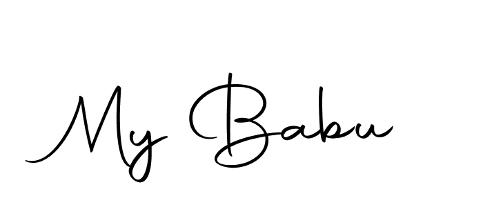 How to make My Babu name signature. Use Autography-DOLnW style for creating short signs online. This is the latest handwritten sign. My Babu signature style 10 images and pictures png