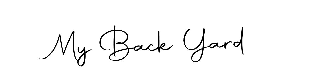 My Back Yard stylish signature style. Best Handwritten Sign (Autography-DOLnW) for my name. Handwritten Signature Collection Ideas for my name My Back Yard. My Back Yard signature style 10 images and pictures png