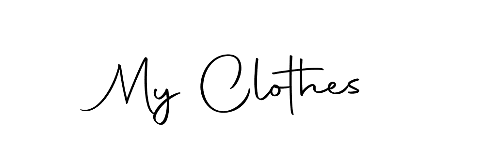 Design your own signature with our free online signature maker. With this signature software, you can create a handwritten (Autography-DOLnW) signature for name My Clothes. My Clothes signature style 10 images and pictures png