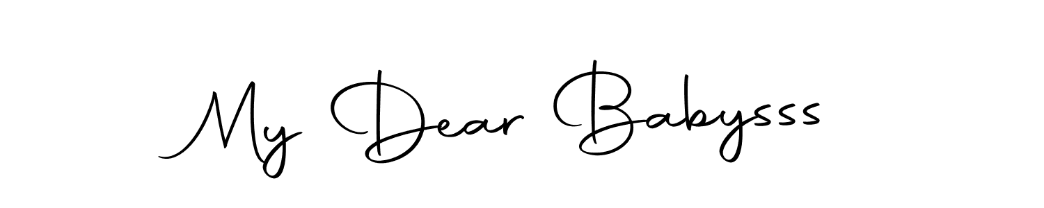 You should practise on your own different ways (Autography-DOLnW) to write your name (My Dear Babysss) in signature. don't let someone else do it for you. My Dear Babysss signature style 10 images and pictures png