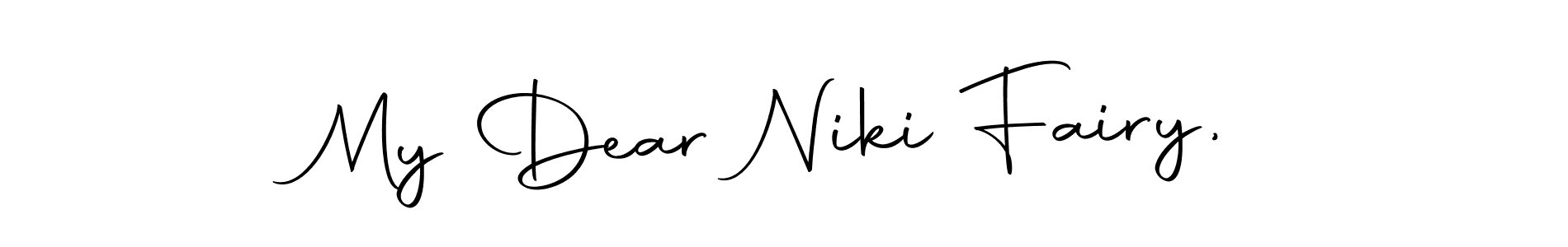 How to make My Dear Niki Fairy, name signature. Use Autography-DOLnW style for creating short signs online. This is the latest handwritten sign. My Dear Niki Fairy, signature style 10 images and pictures png
