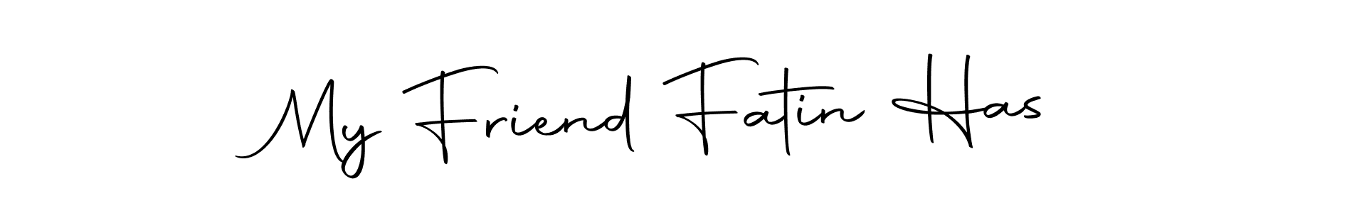 Autography-DOLnW is a professional signature style that is perfect for those who want to add a touch of class to their signature. It is also a great choice for those who want to make their signature more unique. Get My Friend Fatin Has name to fancy signature for free. My Friend Fatin Has signature style 10 images and pictures png