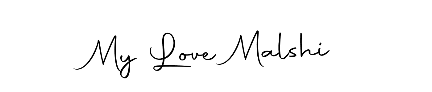 You should practise on your own different ways (Autography-DOLnW) to write your name (My Love Malshi) in signature. don't let someone else do it for you. My Love Malshi signature style 10 images and pictures png