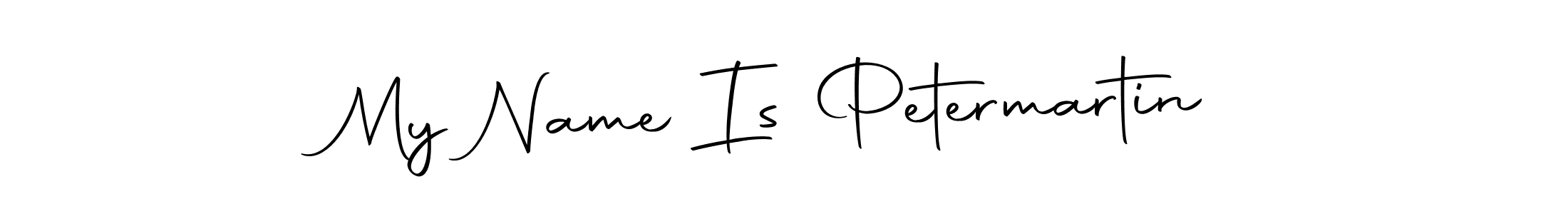 The best way (Autography-DOLnW) to make a short signature is to pick only two or three words in your name. The name My Name Is Petermartin include a total of six letters. For converting this name. My Name Is Petermartin signature style 10 images and pictures png