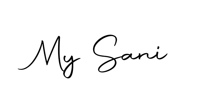 You can use this online signature creator to create a handwritten signature for the name My Sani. This is the best online autograph maker. My Sani signature style 10 images and pictures png