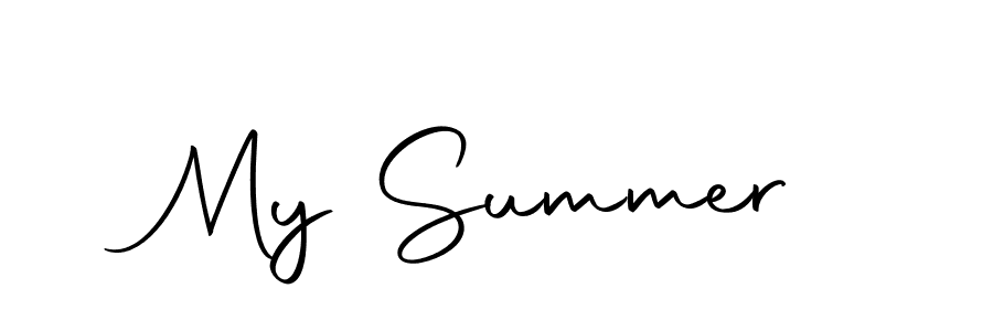 Make a beautiful signature design for name My Summer. With this signature (Autography-DOLnW) style, you can create a handwritten signature for free. My Summer signature style 10 images and pictures png